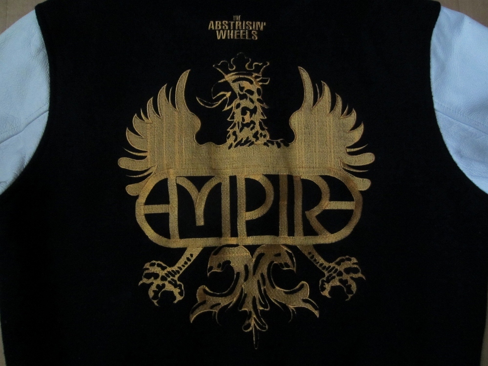 00's EMPIRE ABSTRISE コラボ 刺繍 袖革 スタジアム ジャケットM 00's EMPIRE ABSTRISE コラボ 刺繍 袖革 スタジアム ジャケットM