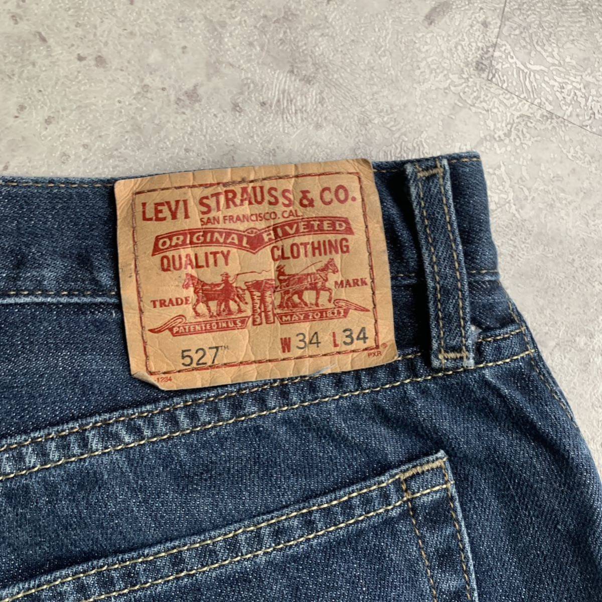 Levi's リーバイス 527 ジーンズ ブーツカット W34 L34 デニム ヴィンテージ ジーパン _画像9