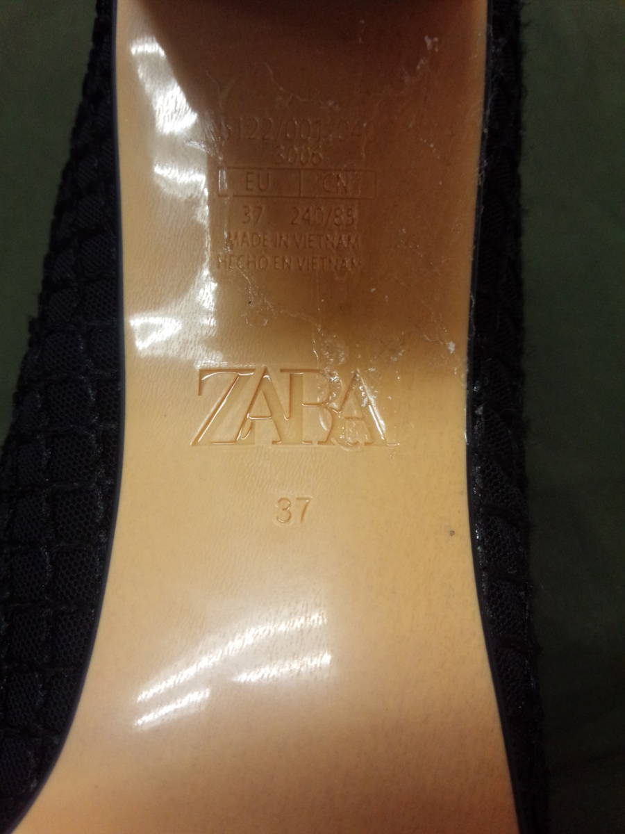 ZARA　ザラ　ショートブーツ　ブラック　37(24cm相当)サイズ　レディース　01_画像2