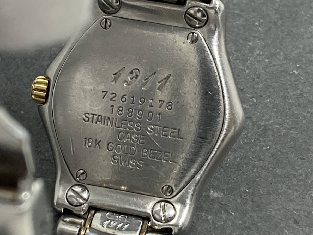 １円～ 不動品 EBEL/エベル 1911 /18K GOLD BEZEL 188901 レディース腕時計 QZ_画像6