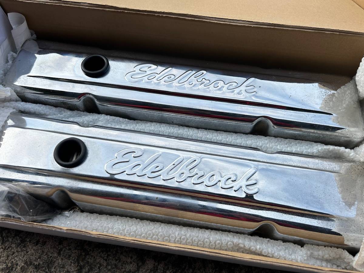 used品　Edelbrock バルブカバー　エーデルブロック　スモールブロック　SBC 350 305 シボレー　ベルエア　インパラ　ホットロッド_画像2