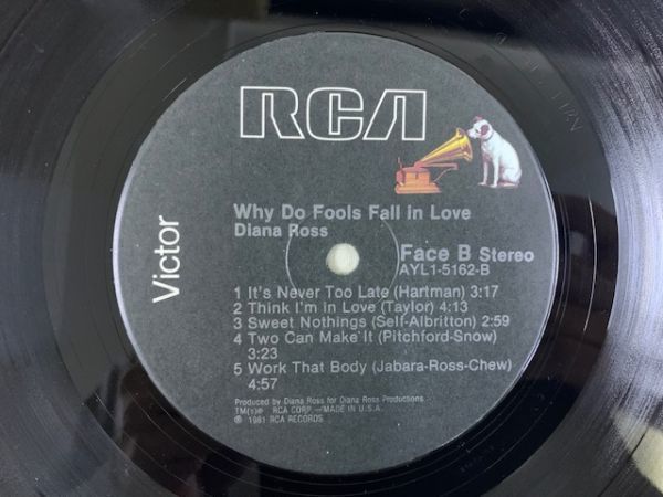 米 ダイアナ・ロス Diana Ross / Why Do Fools Fall In Love US盤 RCA AYL1-5162 / 07863551621_画像4