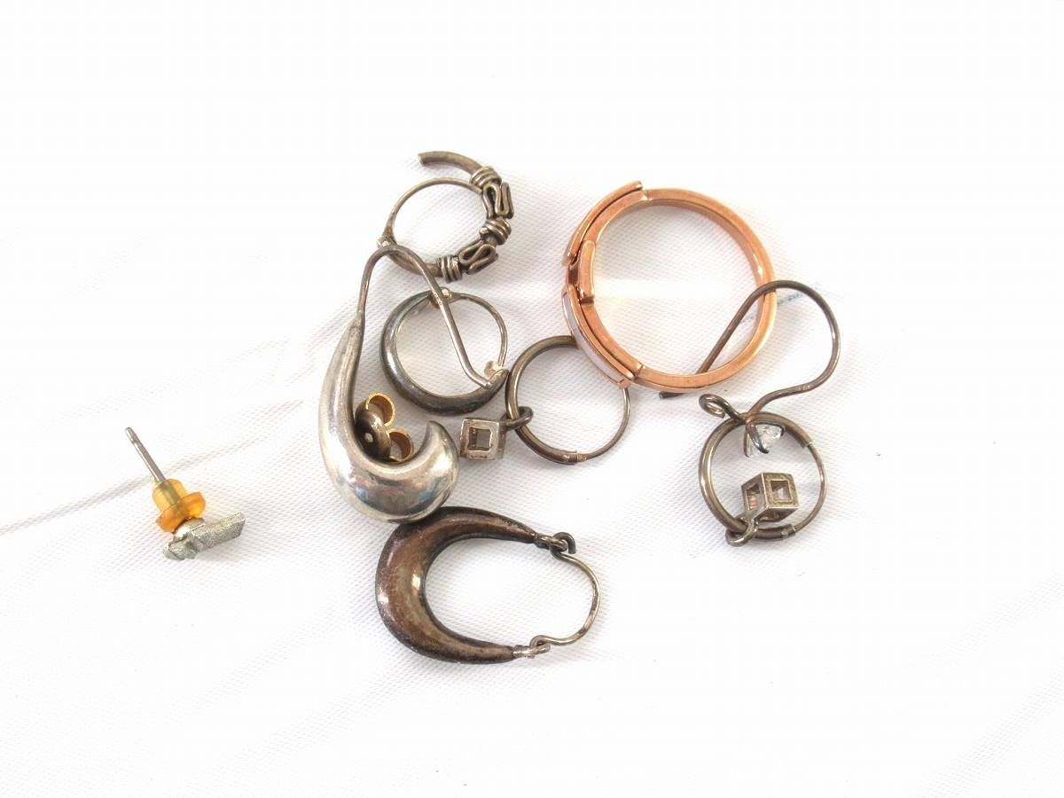 1円 シルバー製 アクセサリー パーツ 大量セット BV235_画像5