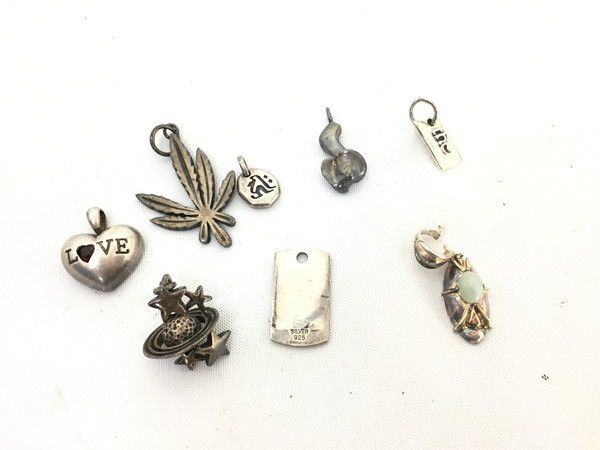 1円 デザイン アクセサリー SV含む リング カフス ピアス 等 おまとめ大量セット EV998_画像4