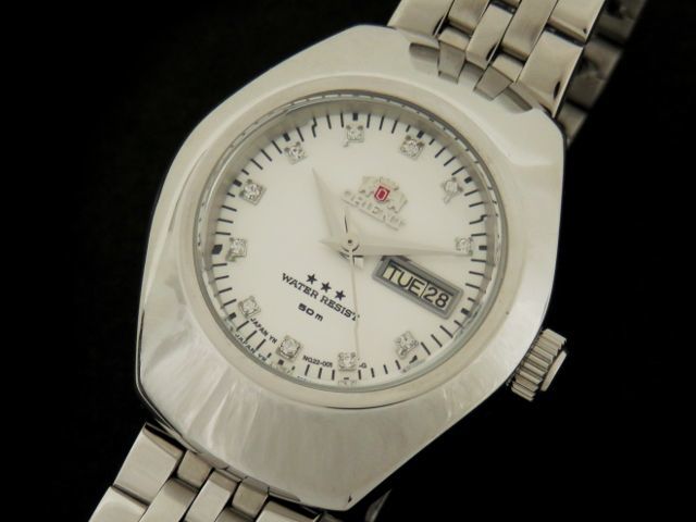 1円 超美品 オリエント NQ22-Q0-B スリースター 自動巻き デイデイト表示 レディース腕時計 EQ159_画像1