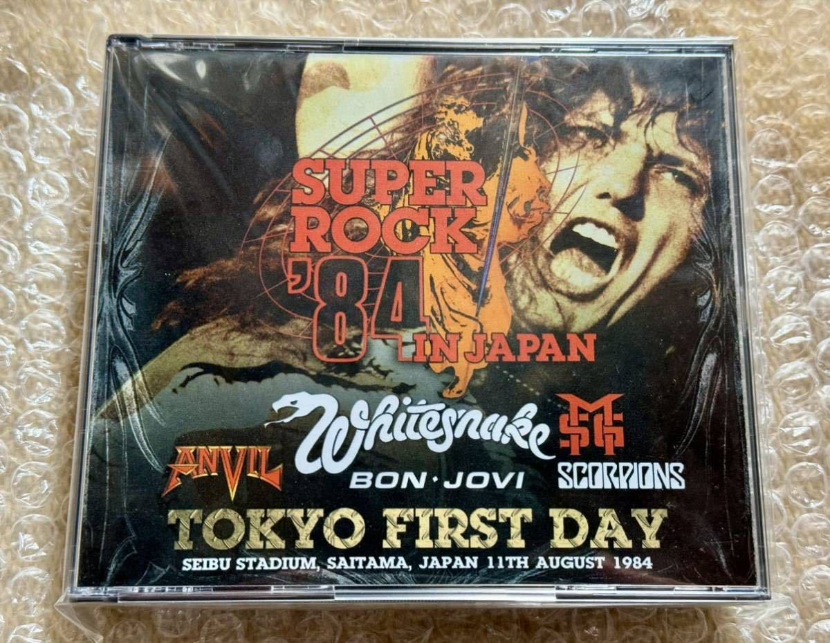 新品未開封 WHITESNAKE / MSG / SCORPIONS / BON JOVI / ANVIL - SUPER ROCK '84 TOKYO FIRST DAY(4CD + Ticket Replica, 3 X Inserts) _画像2