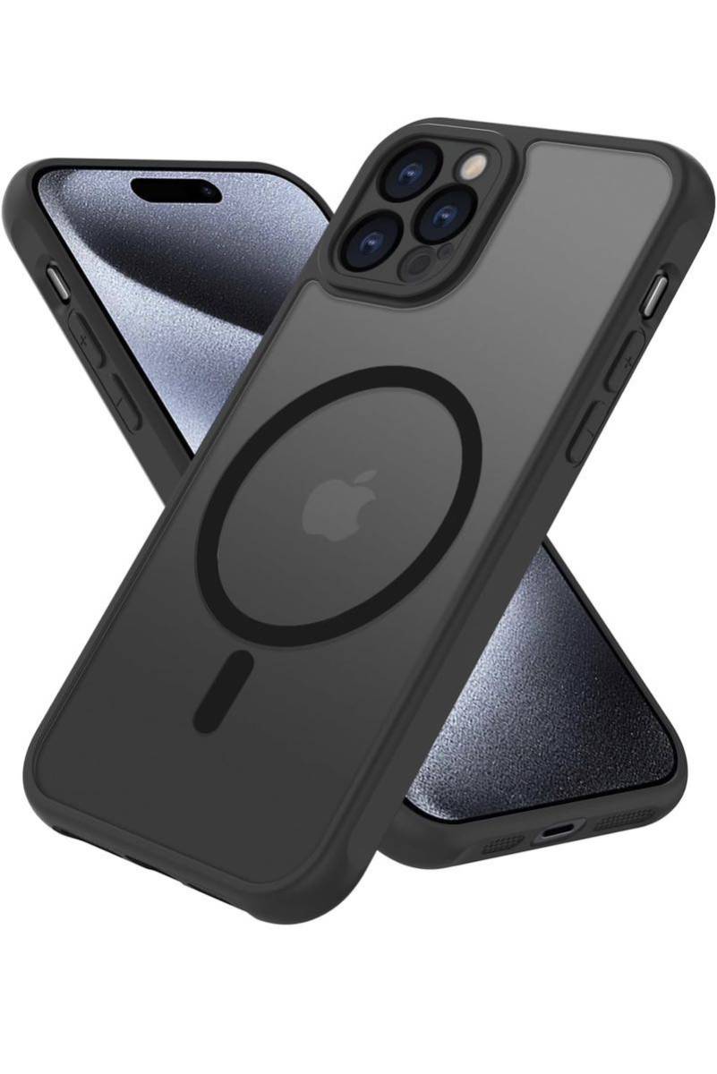 iPhone 15 Pro 用ケース MagSafe対応 米軍MIL規格 磁気スマホケース iphone 15プロ マット感 衝撃吸収 アイフォン15Pro ワイアレス充電_画像1