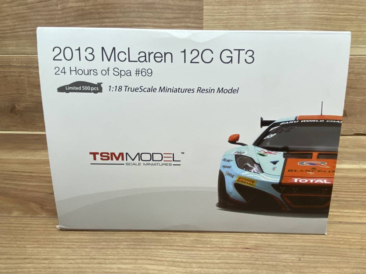 ２９ 極美品 TSM MODEL 1/18 2013 McLaren 12C GT3 24 Hours of Spa #69 マクラーレン ミニカー_画像9