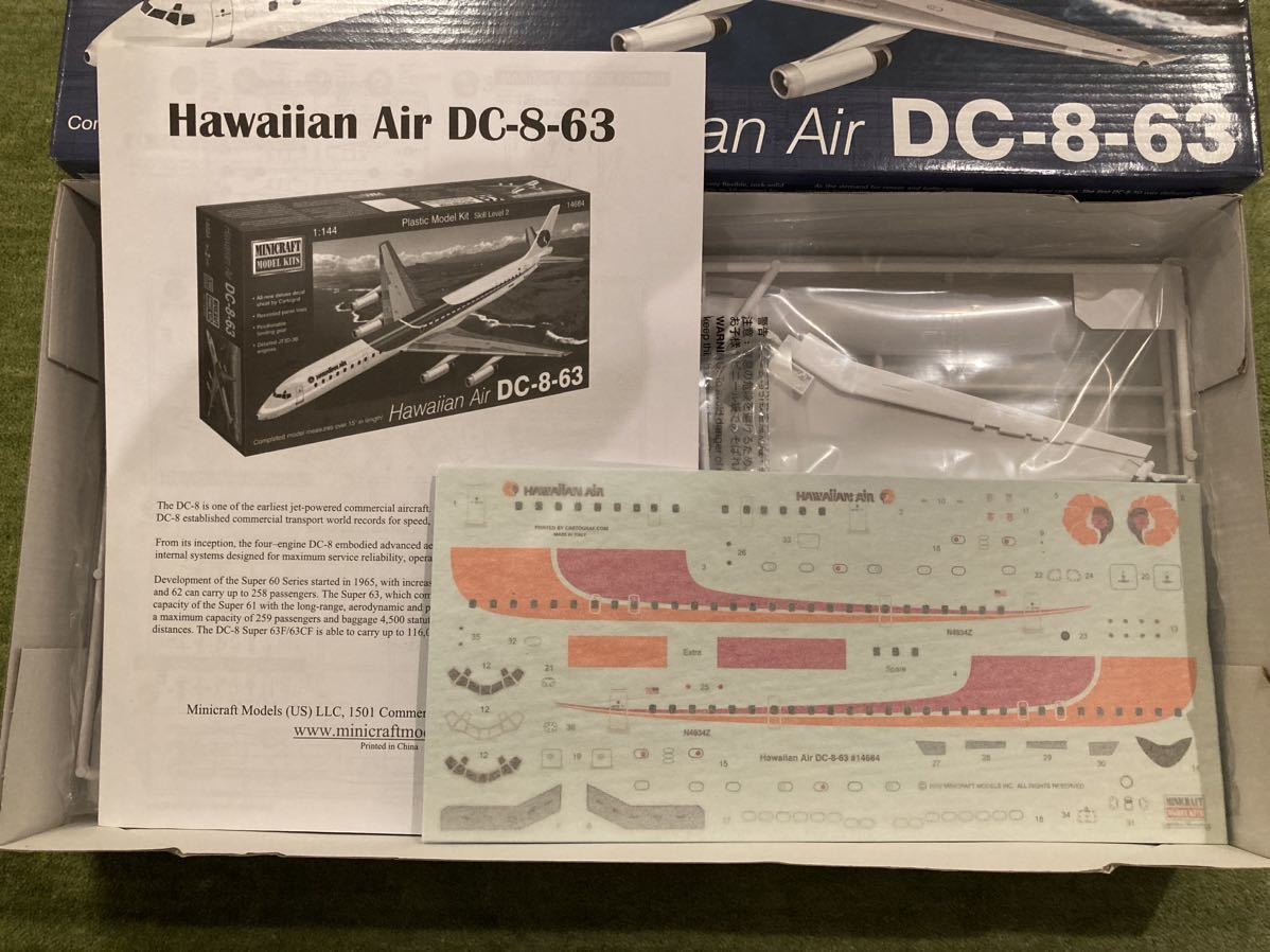 ミニクラフト 1/144 DC-8-63 ハワイアンエアライン 14684_画像5