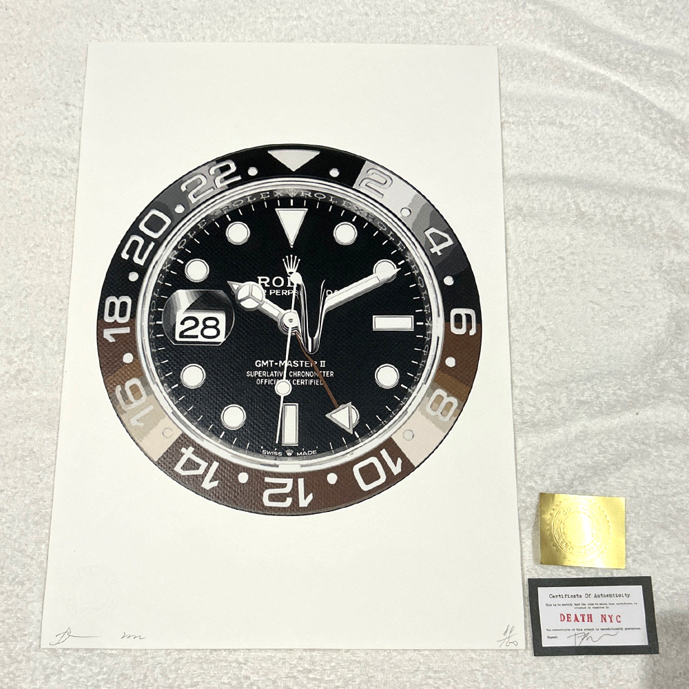 DEATH NYC ロレックス ROLEX GMT-MASTER2 バンクシー Dismaland 世界限定100枚 ポップアート アートポスター 現代アート KAWS Banksy_画像1