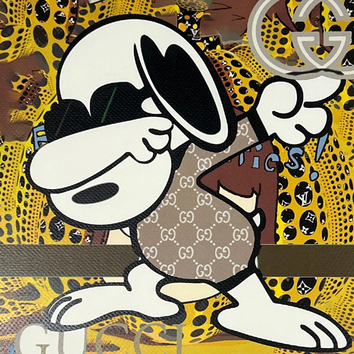 DEATH NYC スヌーピー SNOOPY 草間彌生かぼちゃ グッチ GUCCI 世界限定100枚 ポップアート PEANUTS アートポスター 現代アート KAWS Banksy_画像4