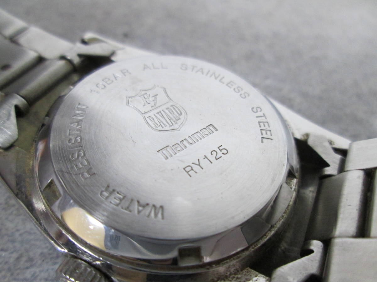 【1212i S7731】 紳士高級 腕時計 RAYARD maruman マルマン RY125 カレンダー 3針 文字盤ピンク_画像4