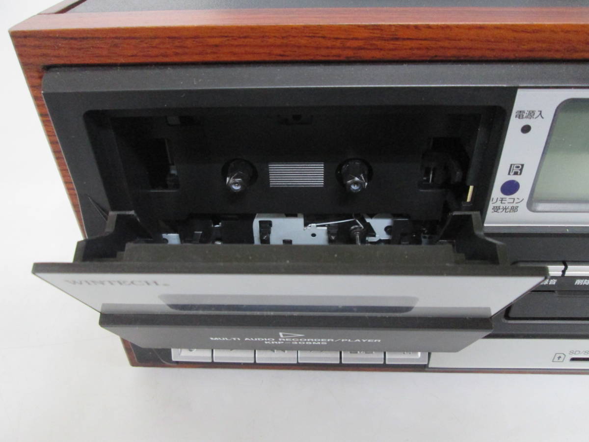 【1213n U7764】WINTECH マルチプレーヤー KRP-308MS レコードプレーヤー ラジオ CD カセット オーディオ機器 アダプター欠品_画像4