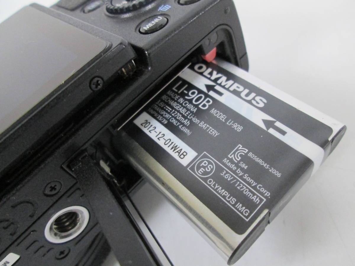 【1225i F8059】 OLYMPUS STYLUS XZ-2 4xWIDE OPTICAL ZOOM ED 6-24mm 1:1.8-2.5 コンパクトデジタルカメラ ブラック バッテリー付_画像7
