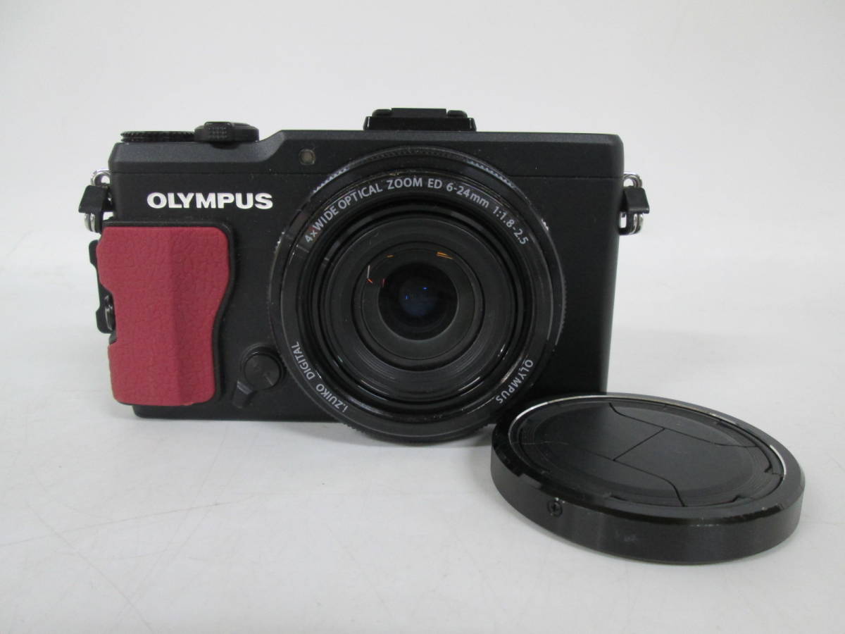 【1225i F8059】 OLYMPUS STYLUS XZ-2 4xWIDE OPTICAL ZOOM ED 6-24mm 1:1.8-2.5 コンパクトデジタルカメラ ブラック バッテリー付_画像1