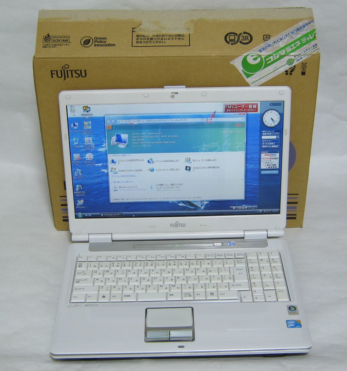 Fujitsu FMV-BIBLO NF/D50 white 15.6 -inch Vista(Windows7 up grade