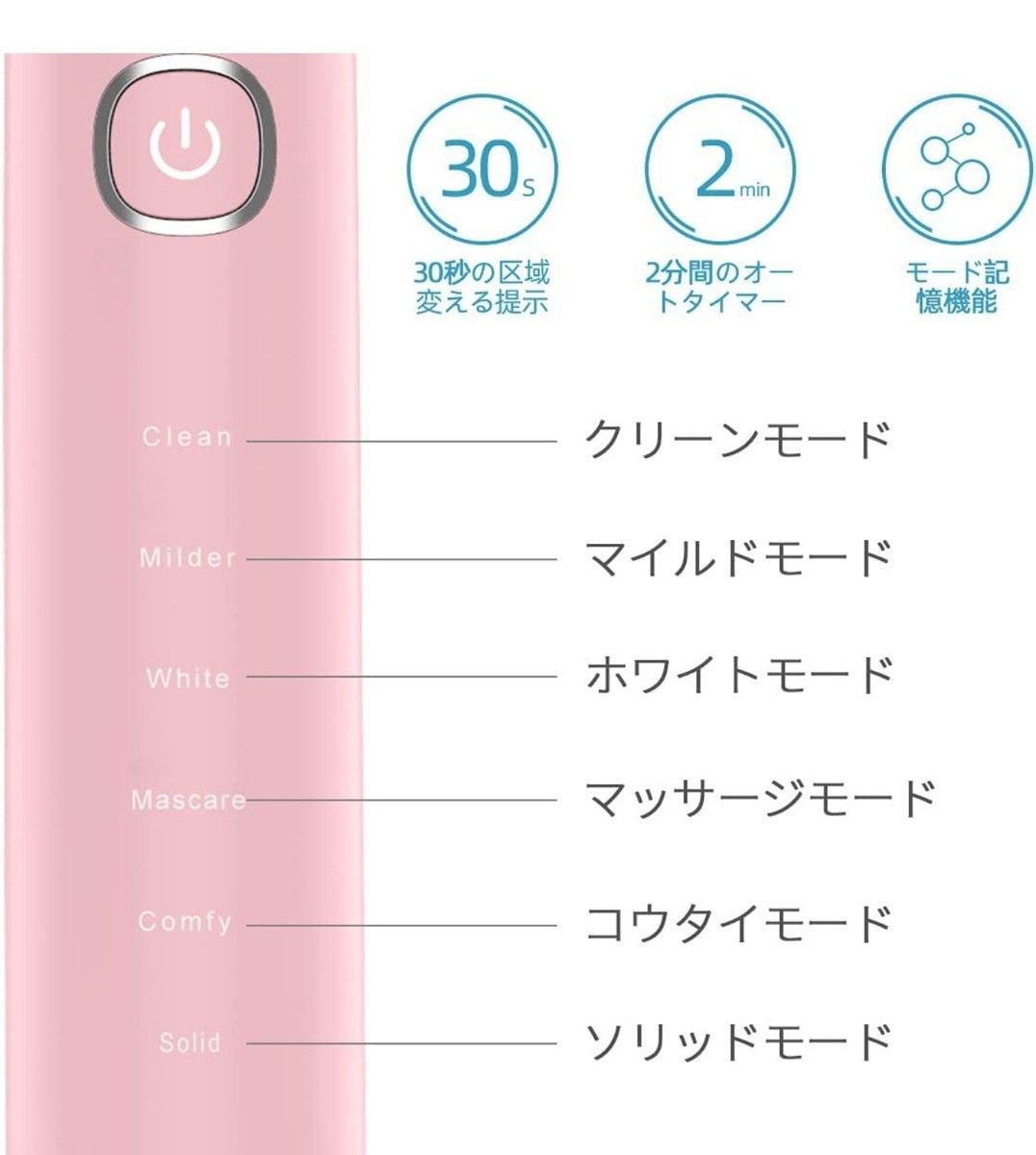 電動歯ブラシ  舌磨き 替えブラシ4本  携帯ケース付 USB充電 除菌機能