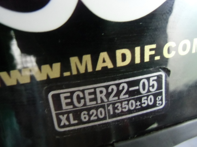 【ジャンク品】 ECER 22-05 ヘルメット バイザー オートバイ フルフェイス オフロード XLサイズ_画像5