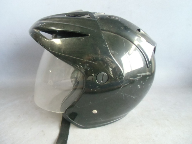 A-5【ジャンク品】 TNK AR-7 ヘルメット ジェットヘルメット シールド オートバイ Lサイズ 58-60㎝_画像2