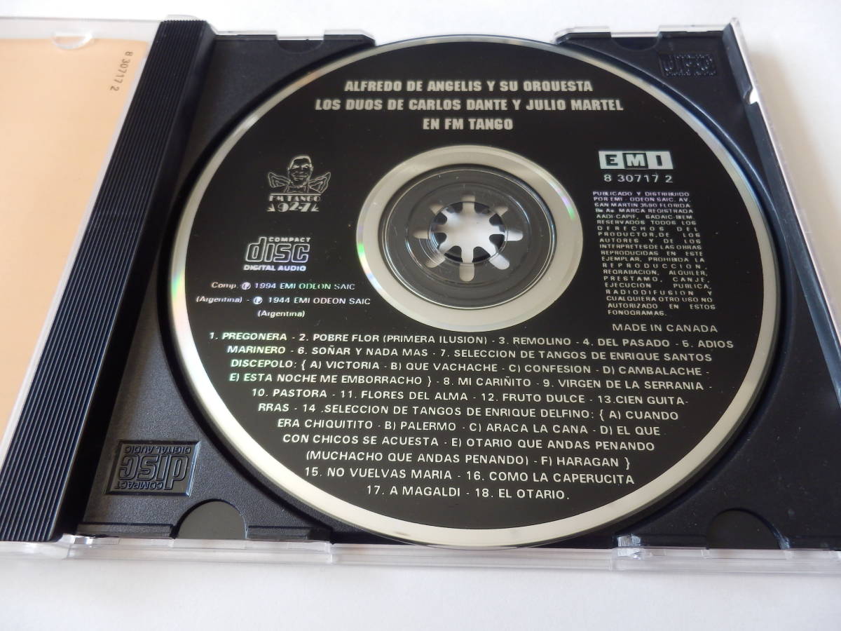 CD/アルゼンチン: タンゴ/アルフレド.デ.アンジェリス/Alfredo De Angelis - Carlos Dante Y Julio Martel En FM Tangoの画像3