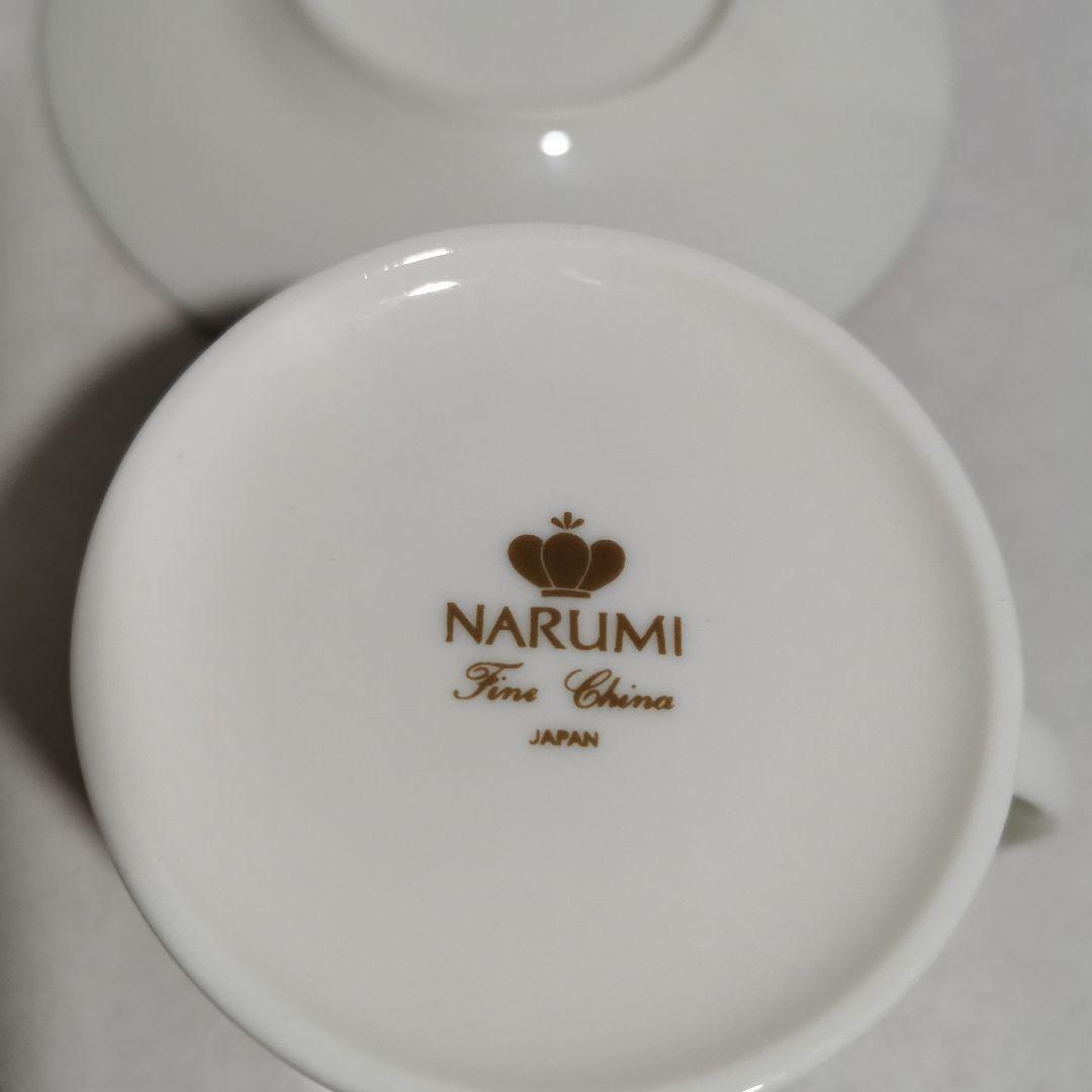 ナルミ NARUMI すずらん柄 カップ&ソーサー グリーン系 USED美品_画像6