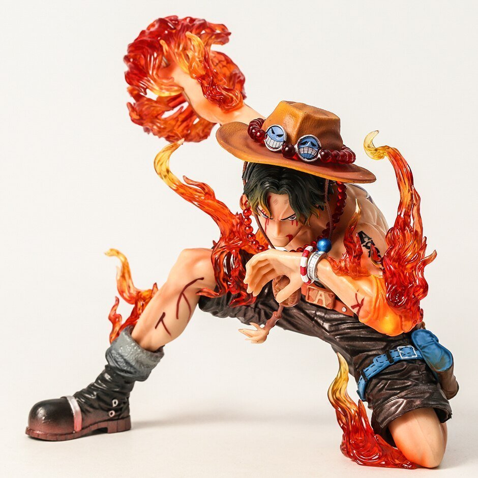 1円スタート！送料無料！ONE PIECE ワンピース ポートガス Ｄ エースフィギュア メラメラの実 火拳 約18cm 箱無し_画像1