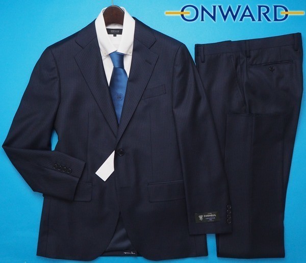 原文:新品21.6万★W.L.C by J PRESS Jプレス×ドーメル【英国製 アマデウス 365】 秋冬 ヘリンボーン スーツA7★紺 1点物 オンワード樫山