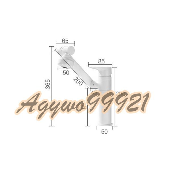 蛇口　混合水栓　1080°回転 冷熱水 上向き出水　左右変更　60cmホース付 トイレ シャワーモード　立水栓 洗面ボウル バス シルバー_画像5