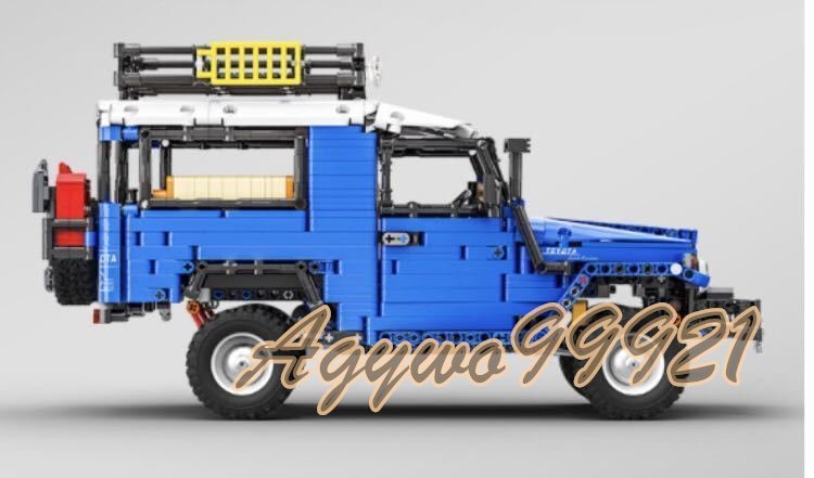 レゴ互換 TOYOTA ランクル トヨタ ランドクルーザー FJ40 ブルーDJ2167_画像3