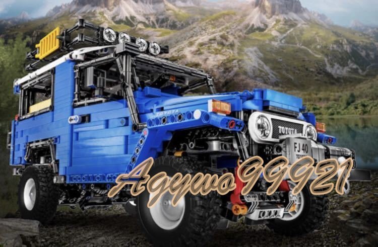 レゴ互換 TOYOTA ランクル トヨタ ランドクルーザー FJ40 ブルーDJ2167_画像1