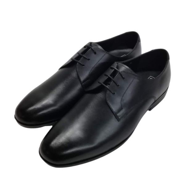 メンズ 本革 ビジネスシューズ 28.0cm ドレスシューズ フォーマルシューズ プレーントゥ 外羽根 革靴 紳士靴 CL310 （BLACK）