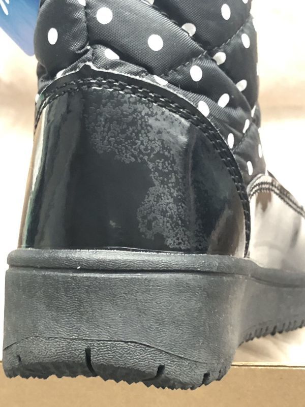 B товар Kids down ботинки 17.0cm черный точка рисунок боты winter ботинки защищающий от холода ботинки мех . скользить низ девочка женский 17991 ②