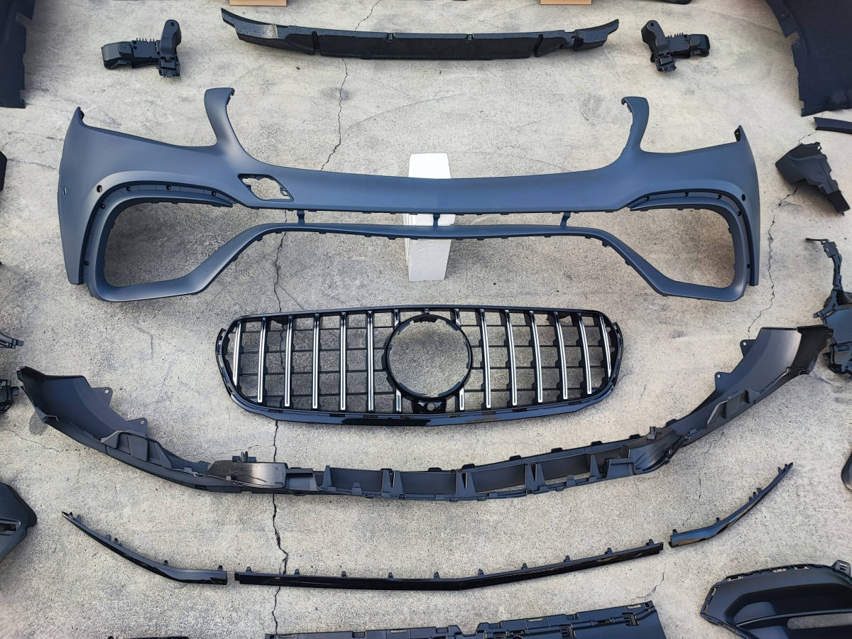  Mercedes Benz X253 GLC Class coupe AMG line previous term GLC63 specification front bumper rear difuzar aero parts set 