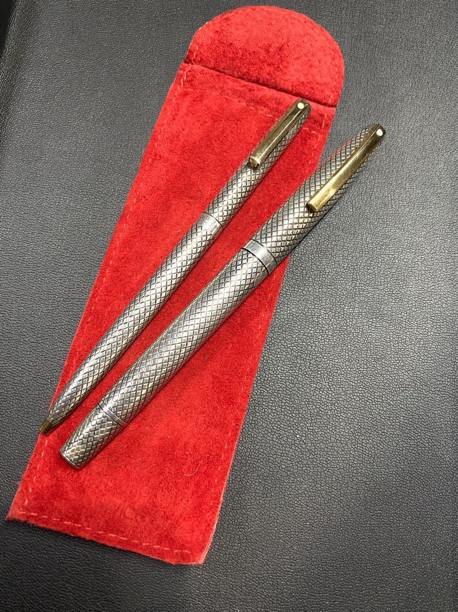 SHEAFFER シェファーSTERLING SILVER●万年筆・ボールペンセット●おまけケース付き_画像1