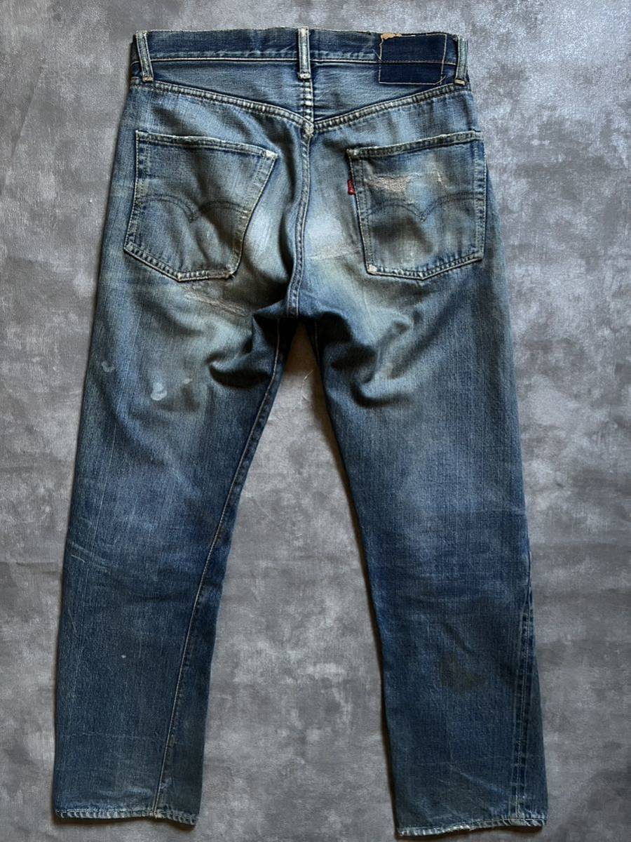 Special 60s LEVIS 501-501ダブルネームタイプ初期ズレカンウエストシングル色落ち抜群ヴィンテージ ビンテージ 赤耳66前期後期501xx BIGE_画像2