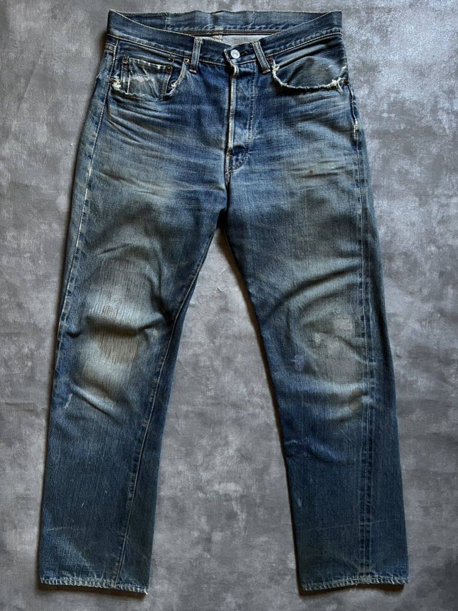 Special 60s LEVIS 501-501ダブルネームタイプ初期ズレカンウエストシングル色落ち抜群ヴィンテージ ビンテージ 赤耳66前期後期501xx BIGE_画像1