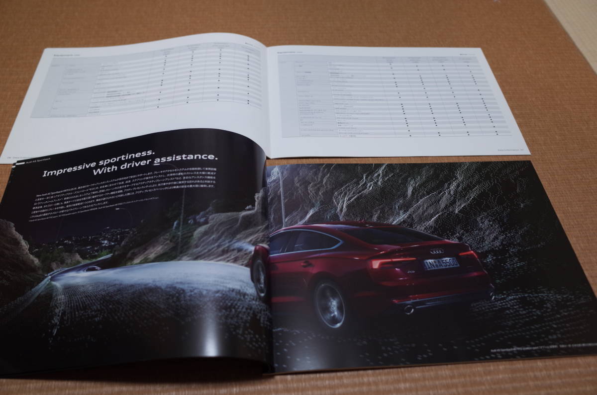 アウディ A5 S5 スポーツバック 本カタログ 2018年11月版 51ページ データインフォメーションカタログ 2018年11月版 19ページ 新品セット_画像4