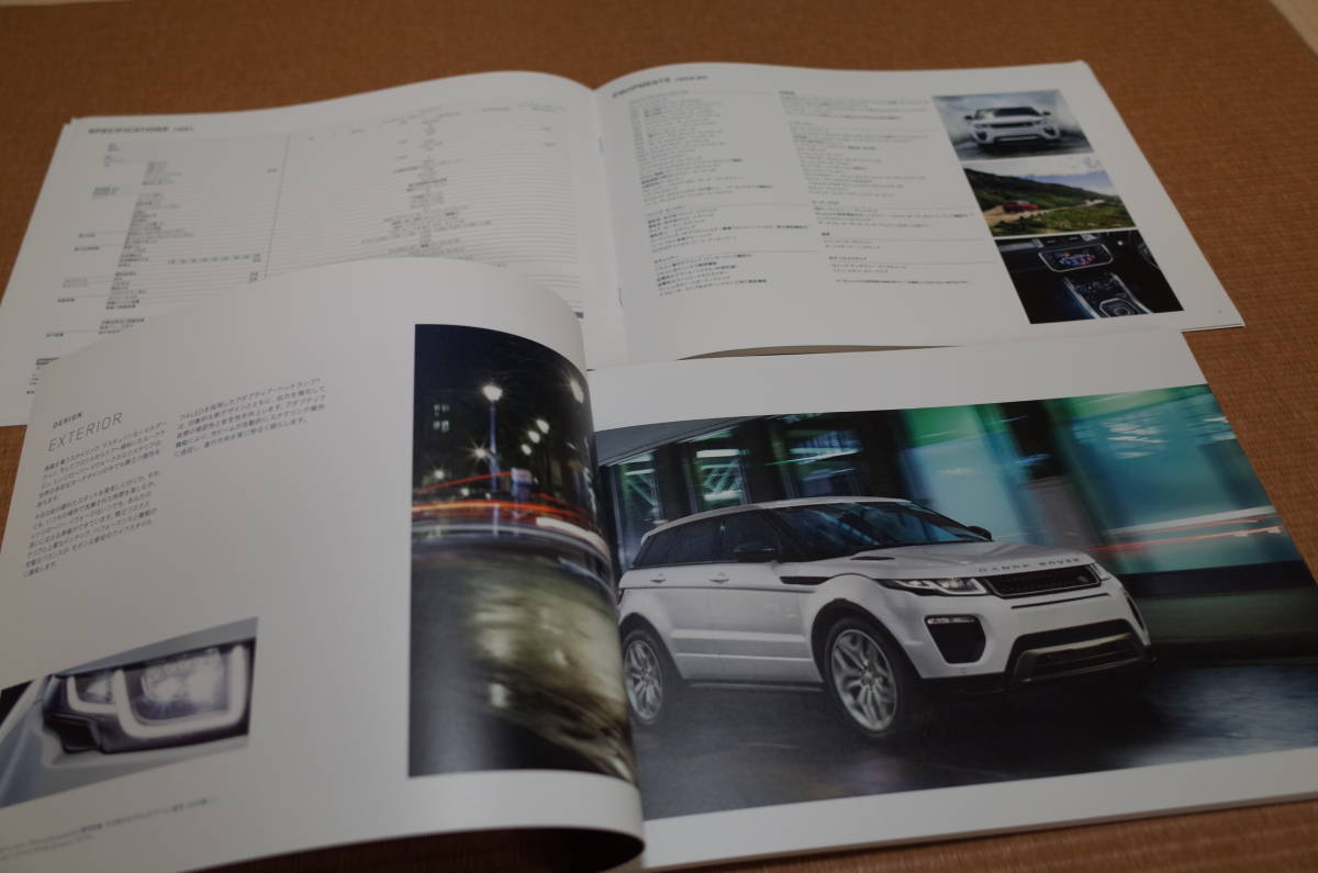  Land Rover Range Rover [ Evoque ]EVOQUE thickness . version main catalog 2016 year of model 2015 year issue various origin * standard /OP equipment catalog 2015.12 version 