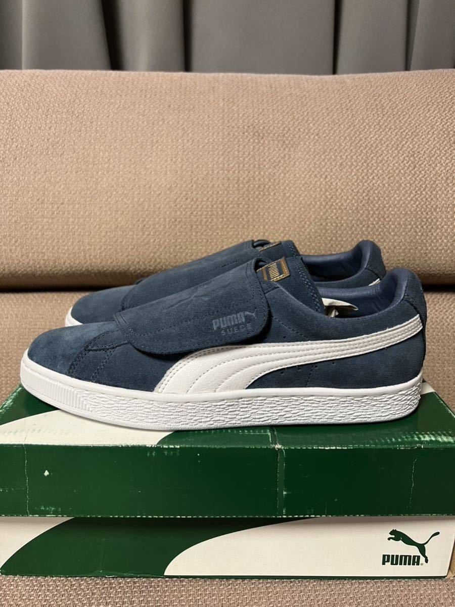 送料無料 PUMA SUEDE WRAP/プーマ スウェード ラップ ベルクロ インディゴ ネイビー US10 28.0 363653 02 試着のみ スニーカー_画像3