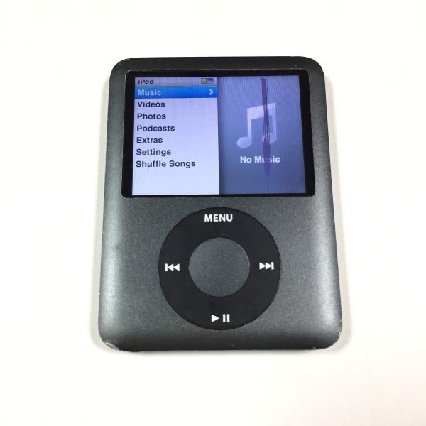 ◆現状品◆Apple アップル iPod nano 第3世代 8GB ブラック A1236_画像1