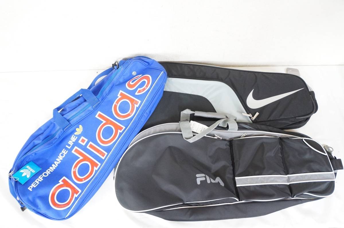 ② FILA フィラ adidas アディダス NIKE ナイキ テニス ラケットバッグ 3点セット デッドストック 7011291411_画像1