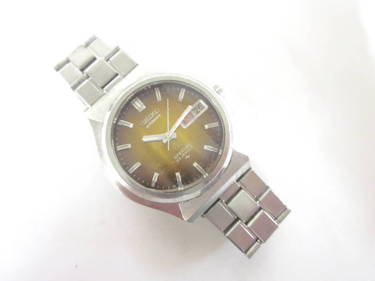 ③ SEIKO セイコー 5216-7040 ロードマチック LM スペシャル 23石 カットガラス SS ブラウン文字盤 メンズ腕時計 自動巻き 0612063711_画像7