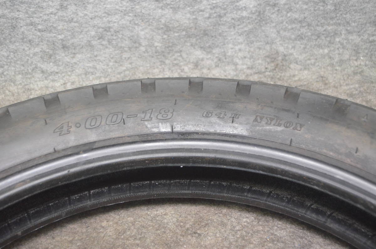 【Y23-1839】オートバイ用　DUNLOP　TT100GP　4.00-18TL　中古品/激安タイヤ/TT100GP特価/Z1リアタイヤ/Z2リアタイヤ_画像8