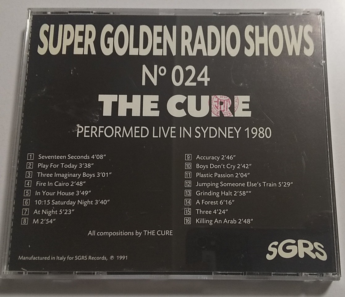 the CURE / in Concert 1980 CD live in Sydney_画像3