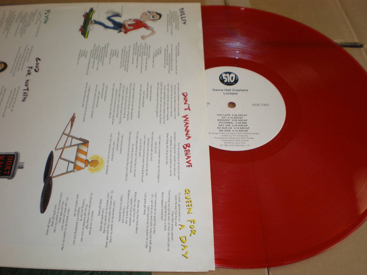 Dance Hall Crashers/Lockjaw・USオリジナルLP/初回Red Vinyl盤/赤・カラー盤・スカコア_画像3