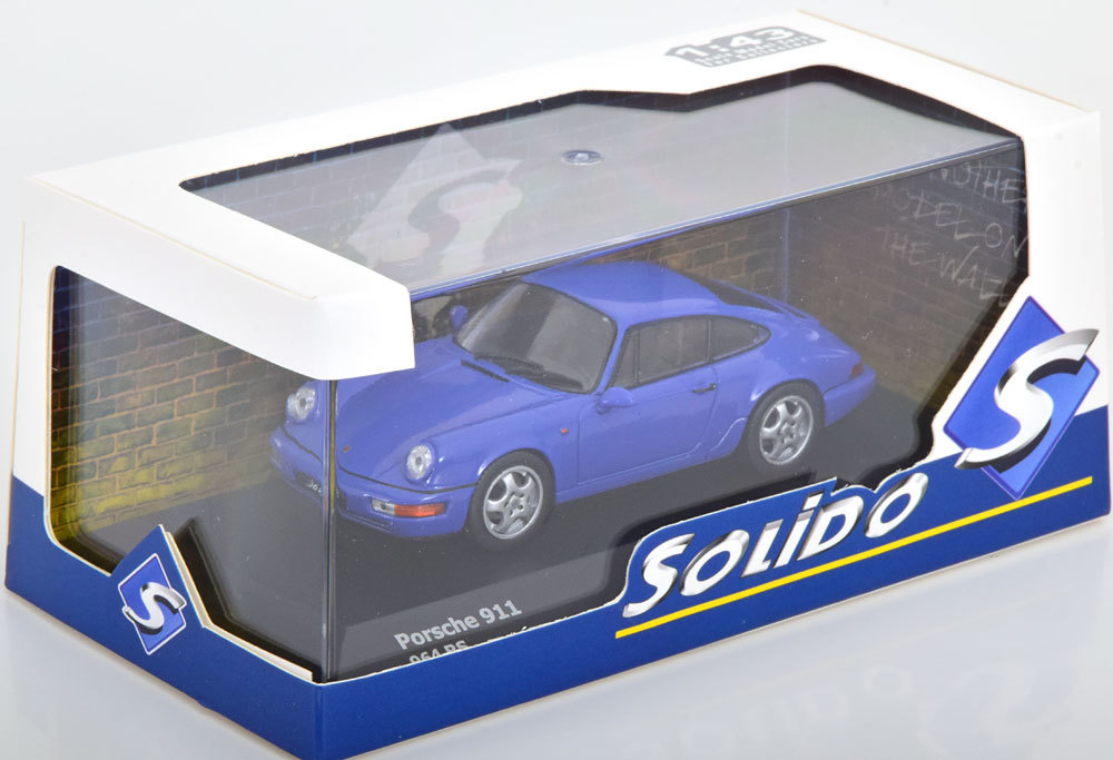 solido 1/43 Porsche 911 (964) RS　ブルー　ポルシェ_画像3