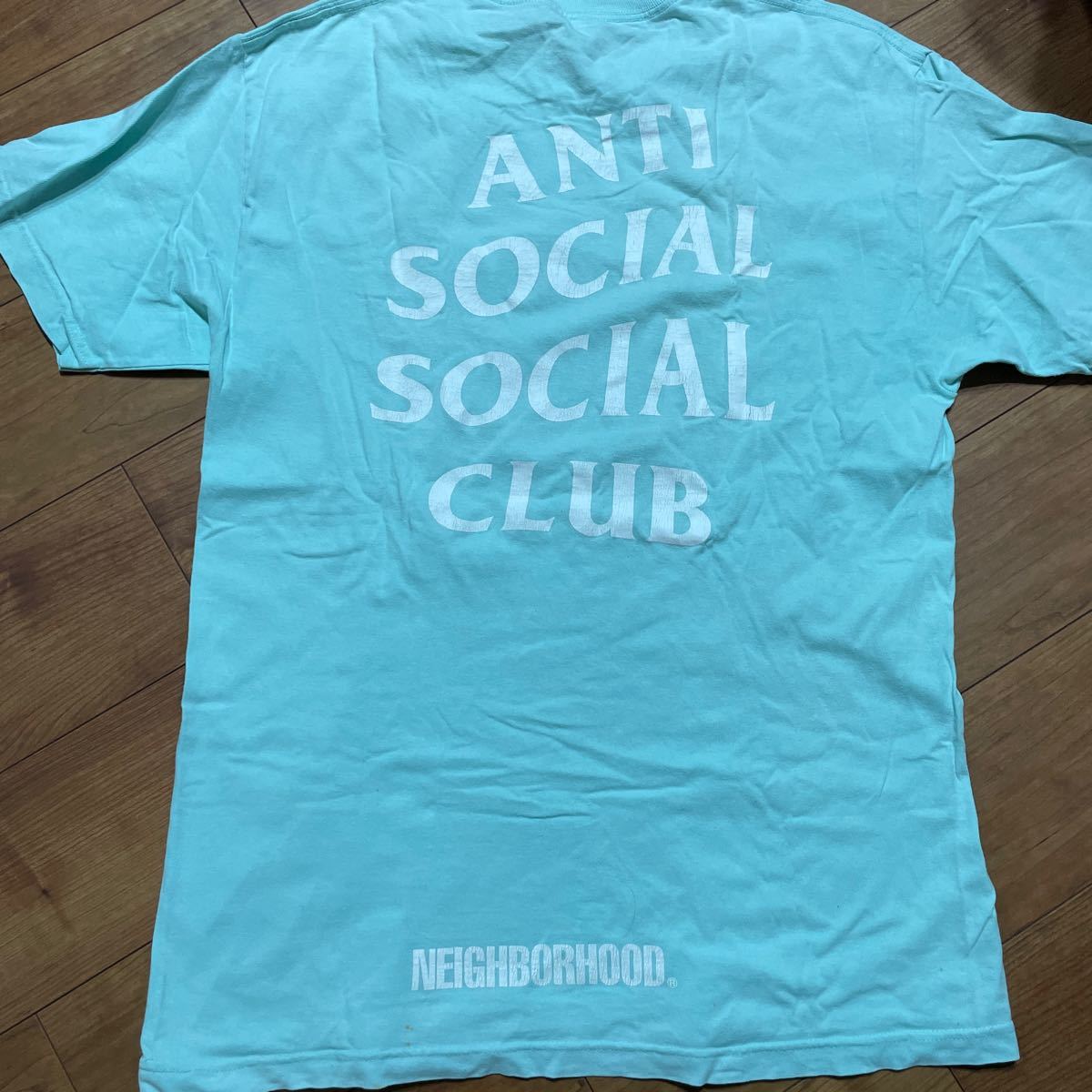 ANTI SOCIAL SOCIAL CLUBNEIGHBORHOODコラボ Tシャツ　サイズL相当　ブルー_画像2