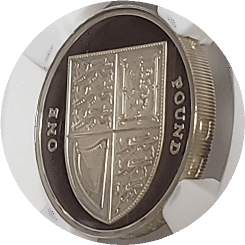 【プルーフ】銀貨 王家の紋章 エリザベス女王 イギリス 2008年 PF68 Ultra Cameo NGC H052 の画像6