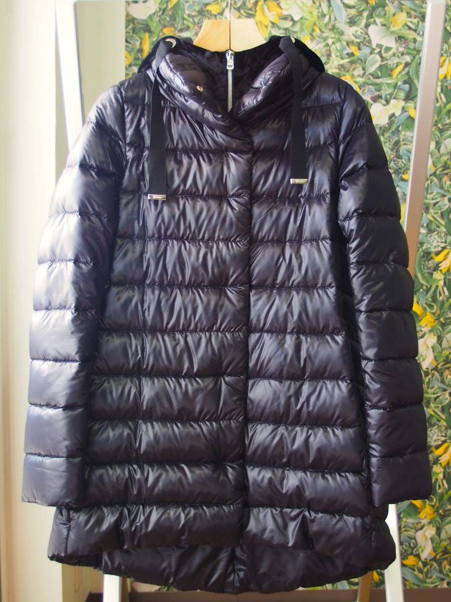  hell no resort medium height down coat with a hood .36 black 