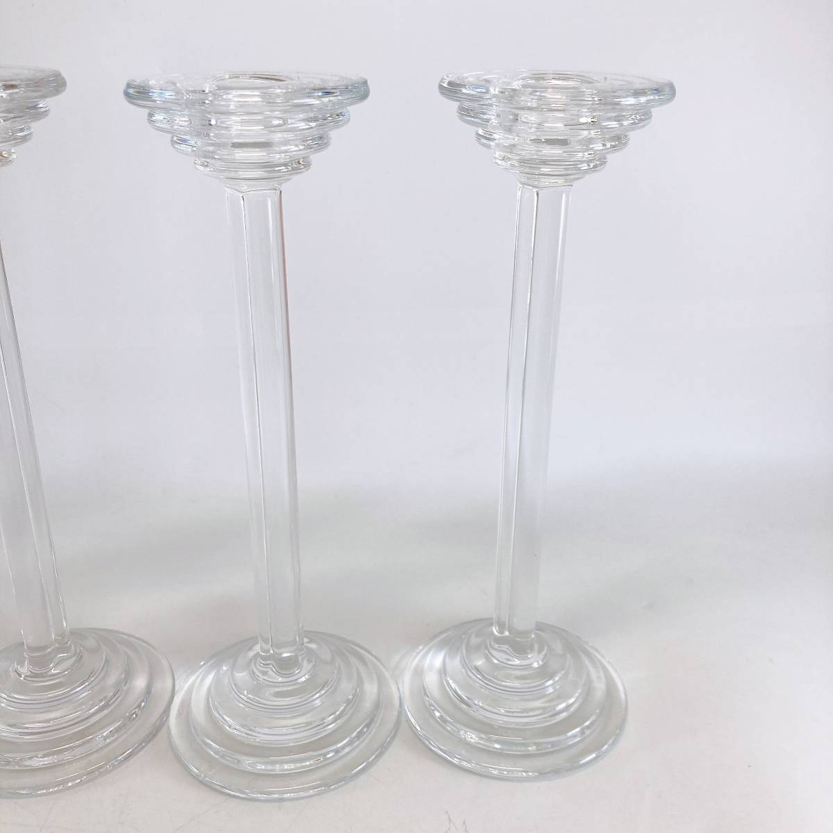  Lee Dell candle holder 4 pcs set crystal glass 